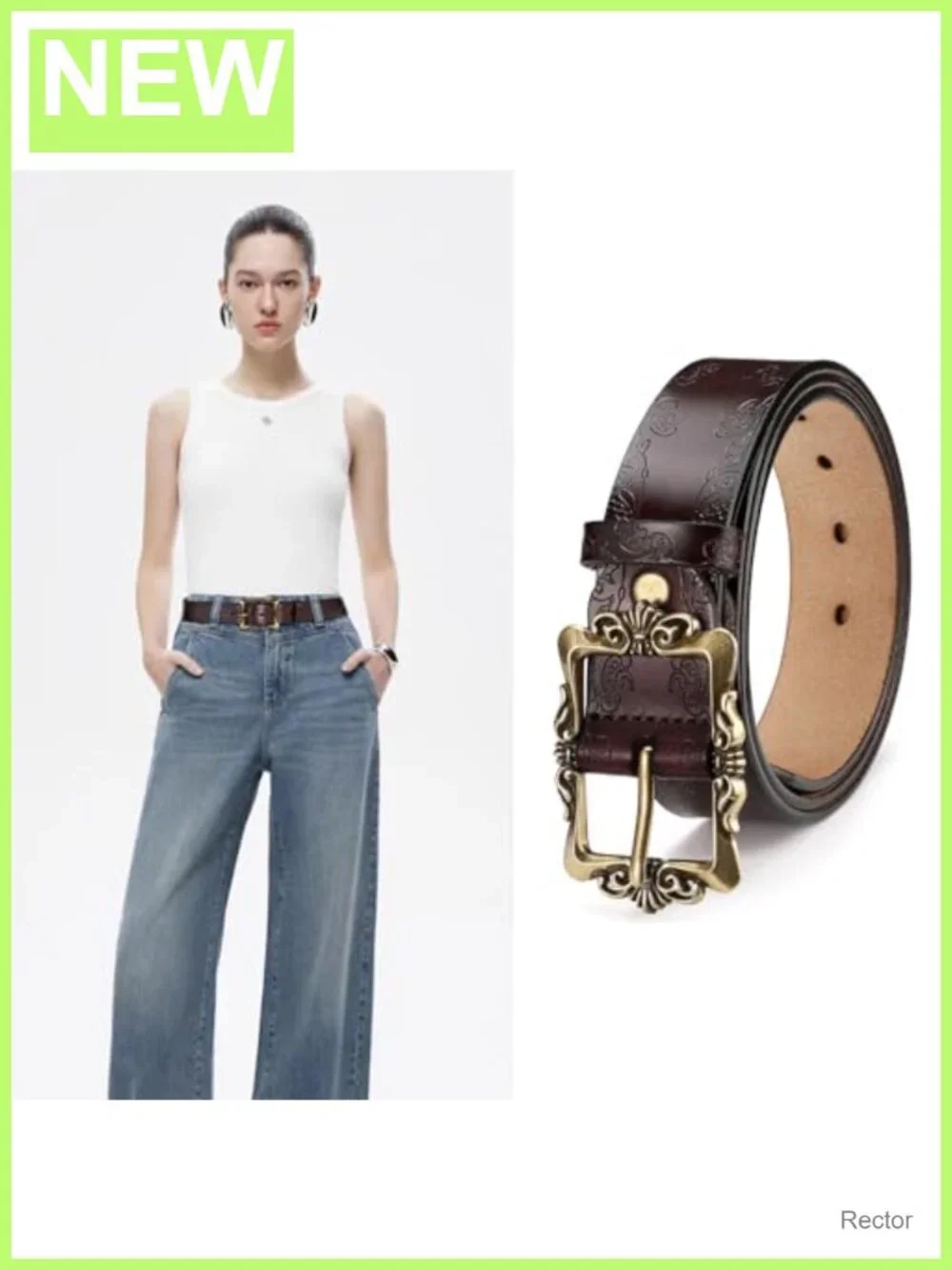 Women's Leather Belt Soft Waist Belt with Pin Buckle Adjustable